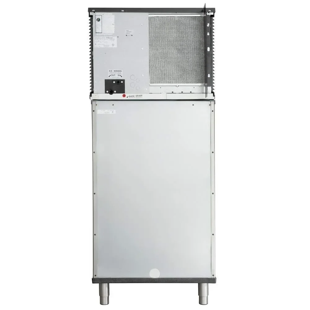 Air cooled full dice commercial ice maker with D570 ice storage bin, 470 pounds of ice/24 hours,532 pounds of trash bin capacity