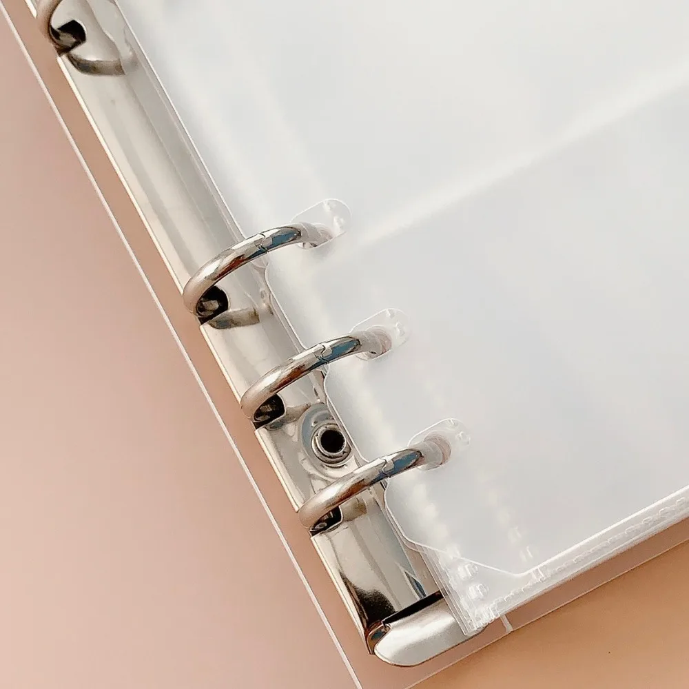 2 قطعة A4 A5 A6 A7 دفتر فضفاض عبوة ورقة لتقوم بها بنفسك PP دوامة الموثق مقسم صفحة فاصل شفاف دوامة الموثق المجلدات