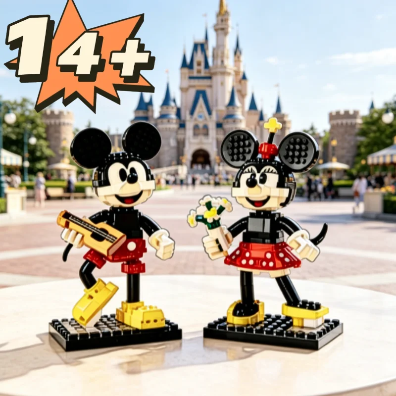 In Shock New Ornaments Building Blocks Micked And Minning Models Girlfriend Gifts Diy Toys Assembled Christmas Gifts Newlywed