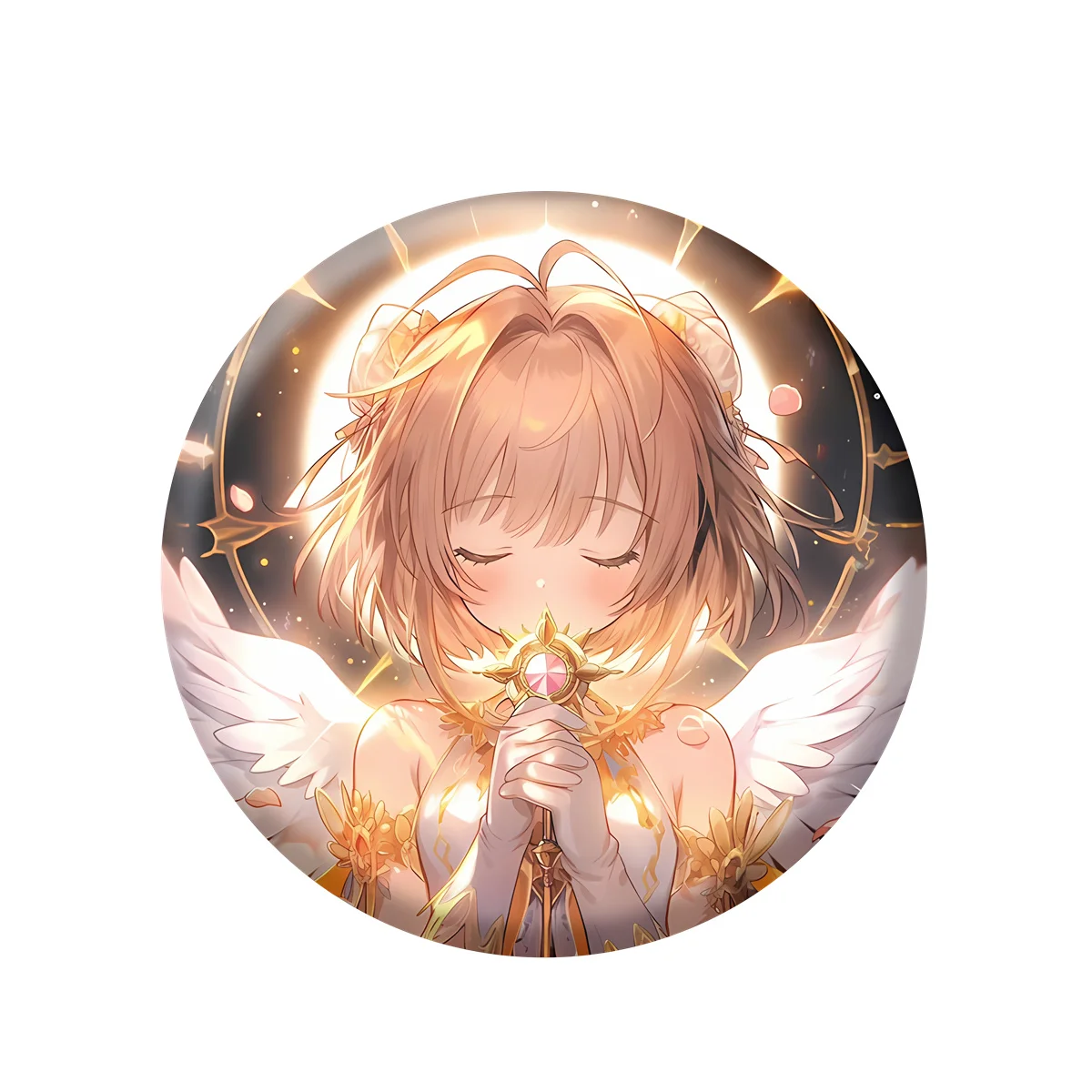 การ์ดแคปเตอร์ซากุระ คิโนโมโตะ ขนาด 58 มม. ‌   เข็มกลัดคอสเพลย์หลี่เซียวหลาน ของตกแต่งงานปัก ของขวัญคริสต์มาส