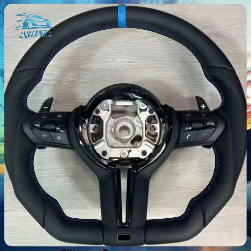 

For BMW M3 M5 F12 F13 F20 F21 F22 F10 F11 F25 F30 F31 F32 F33 F34 F36 M Logo Steering Wheel Assembly Half Perforated Leather