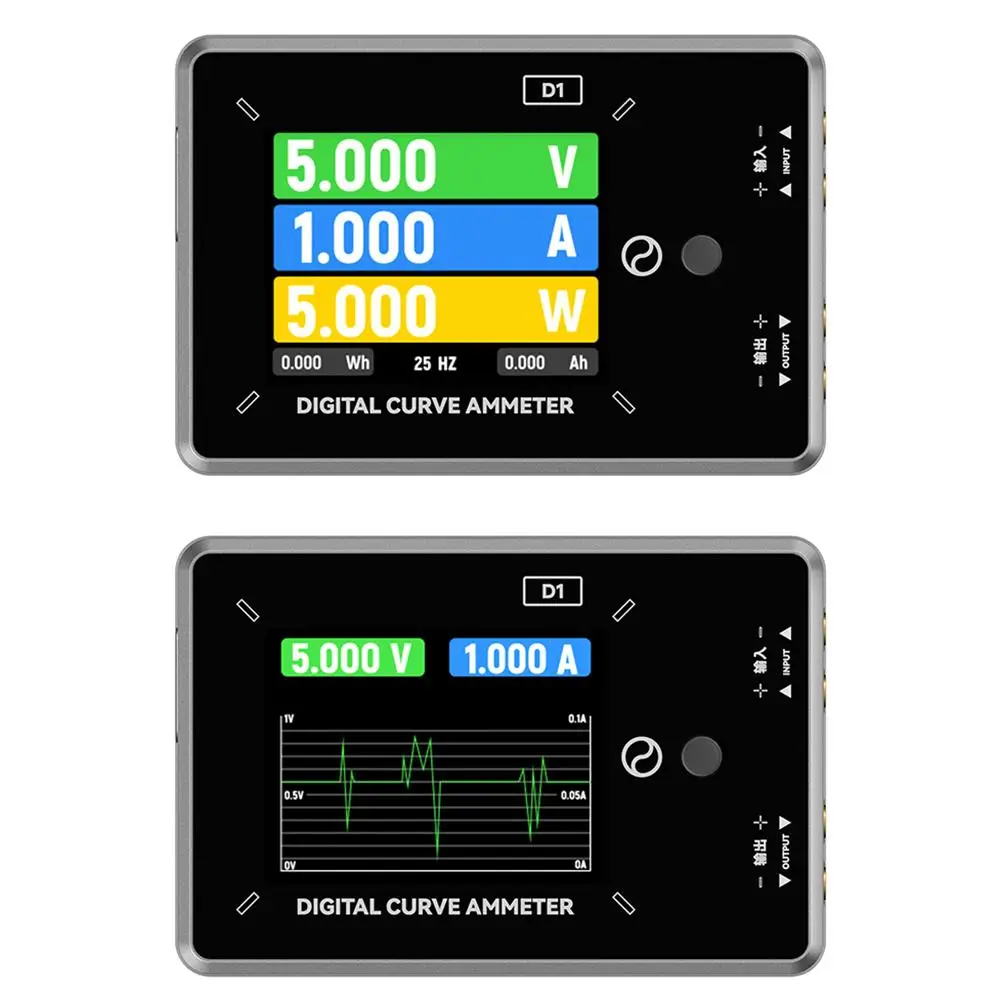 

For Current Measurement Real-time Current Meter Digital Curve Ammeter For Electronics Testing Aluminum Alloy Ammeter LCD Display