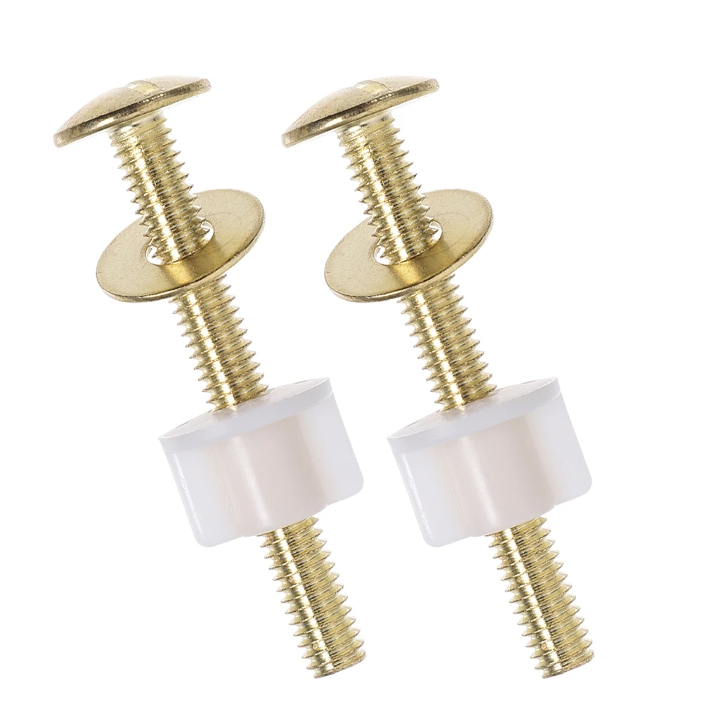 

2pcs Seat Screws Replacement Kit Universal Seat Bolt Set Metal Mounting Hardware For Toilet Lid Fasteners Durable Toilet Parts
