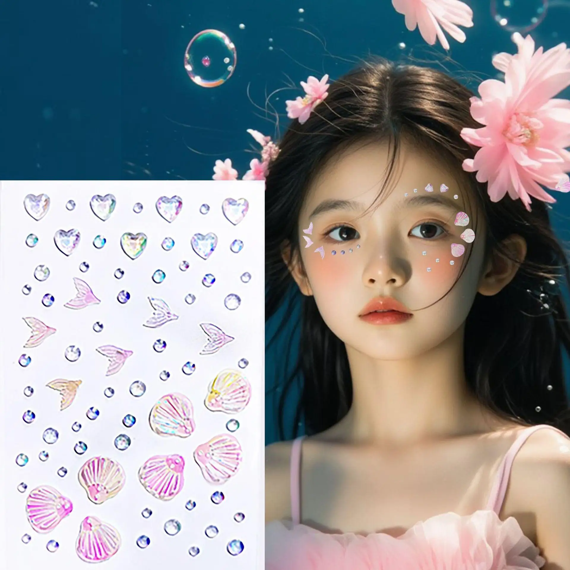 3D Acrylic Diamond Stickers Butterfly Crystal Patch for Stage Makeup