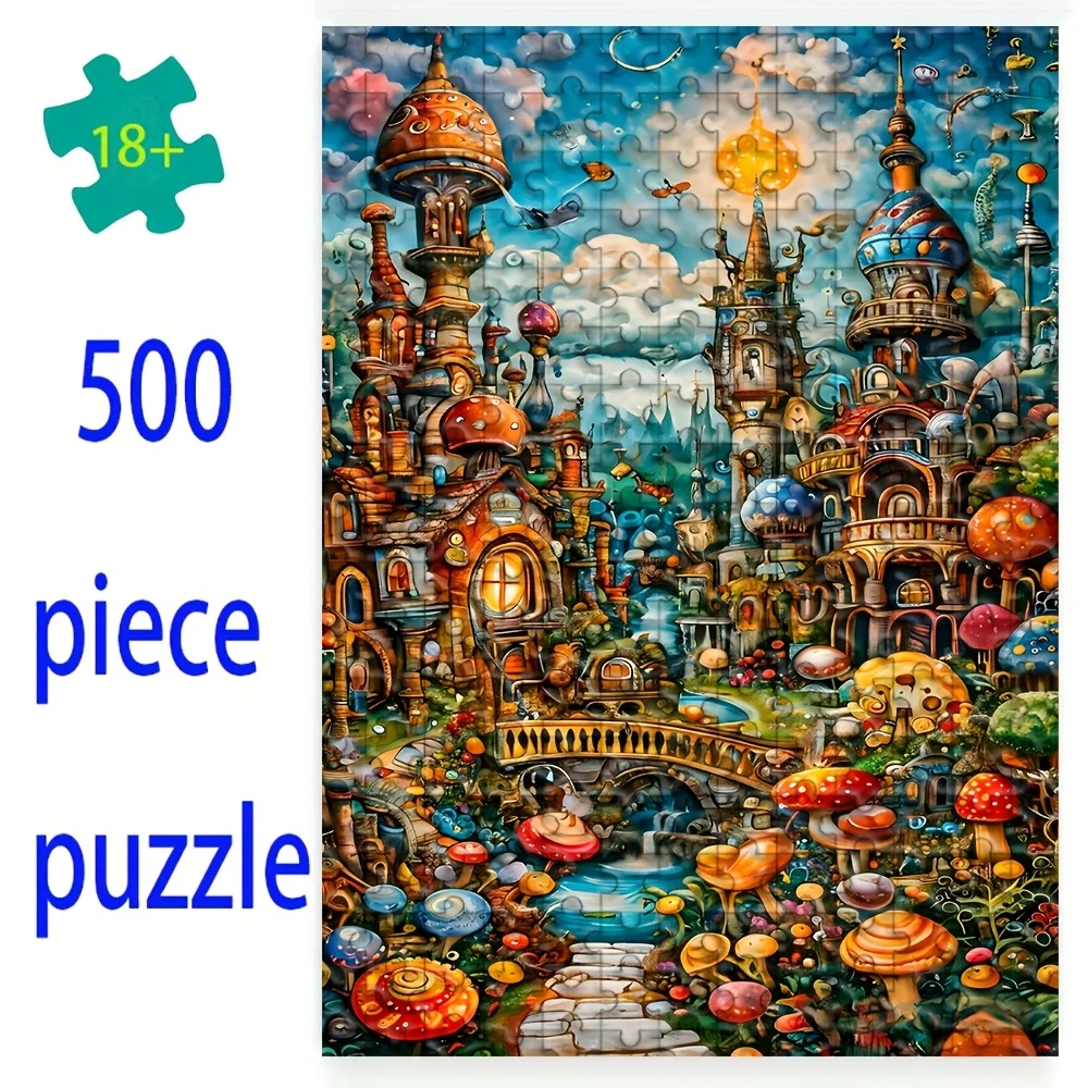 Puzzle dla dorosłych 500/1000 elementów |   Wysokiej jakości, zabawna gra rodzinna, która redukuje stres, idealna na urodziny, Boże Narodzenie, Halloween i jako prezent.
