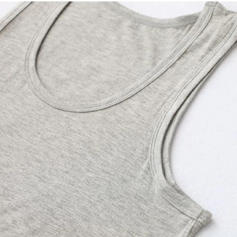 Summer Thin Homewear Round Neck Sleep Tops Solid Color Home Clothes Casual Loose Nightwear Men Sleeveless Modal Sleepwear