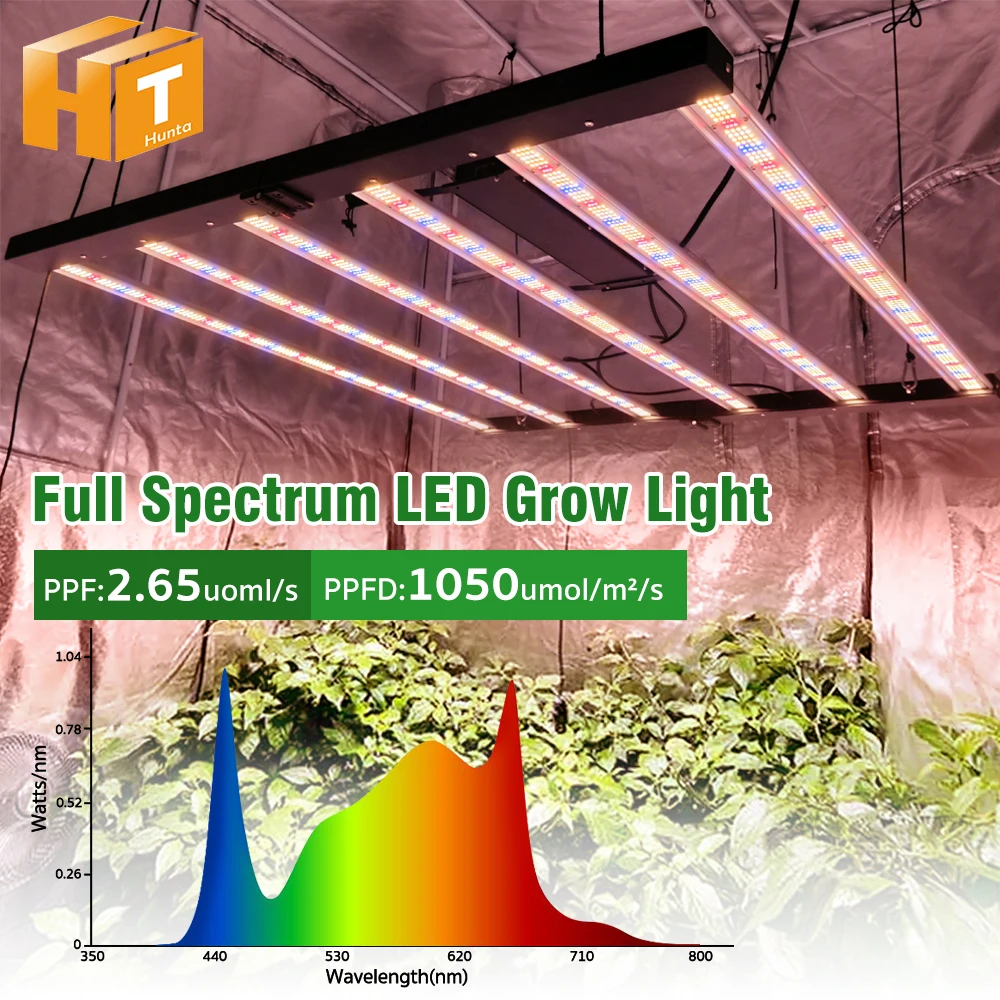 640W Full Spectrum LED Grow Light LM281B AC100-277V 3000K 6000K For Greenhouse Plant Growth Lighting IP65 Dimmable