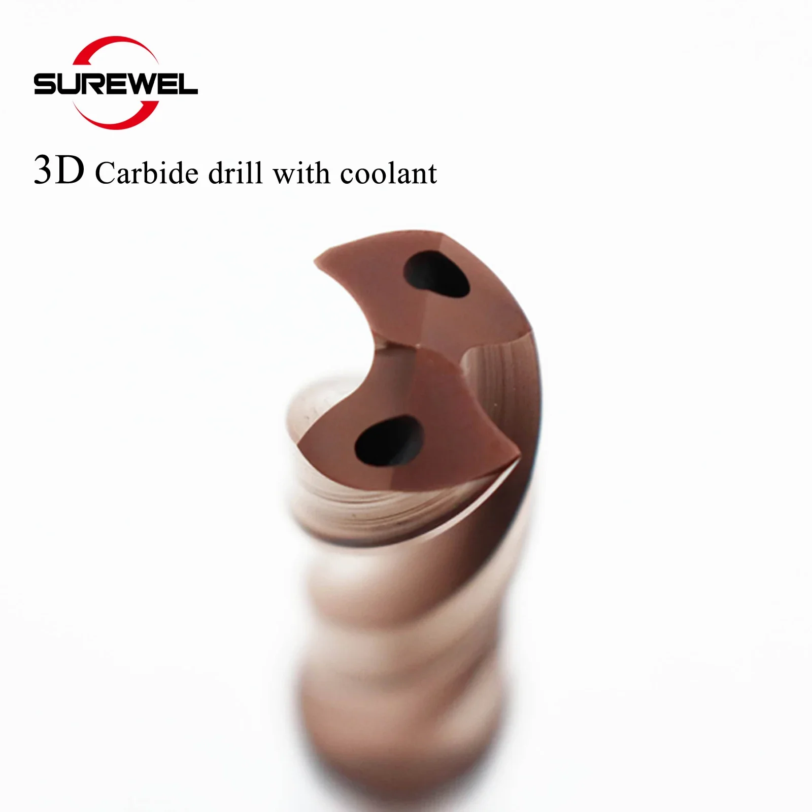 3D диаметр 3,4 мм до 20 мм твердосплавное покрытие со сверлом охлаждающей жидкости, широкое разнообразие материалов, инструменты с ЧПУ из нержавеющей стали
