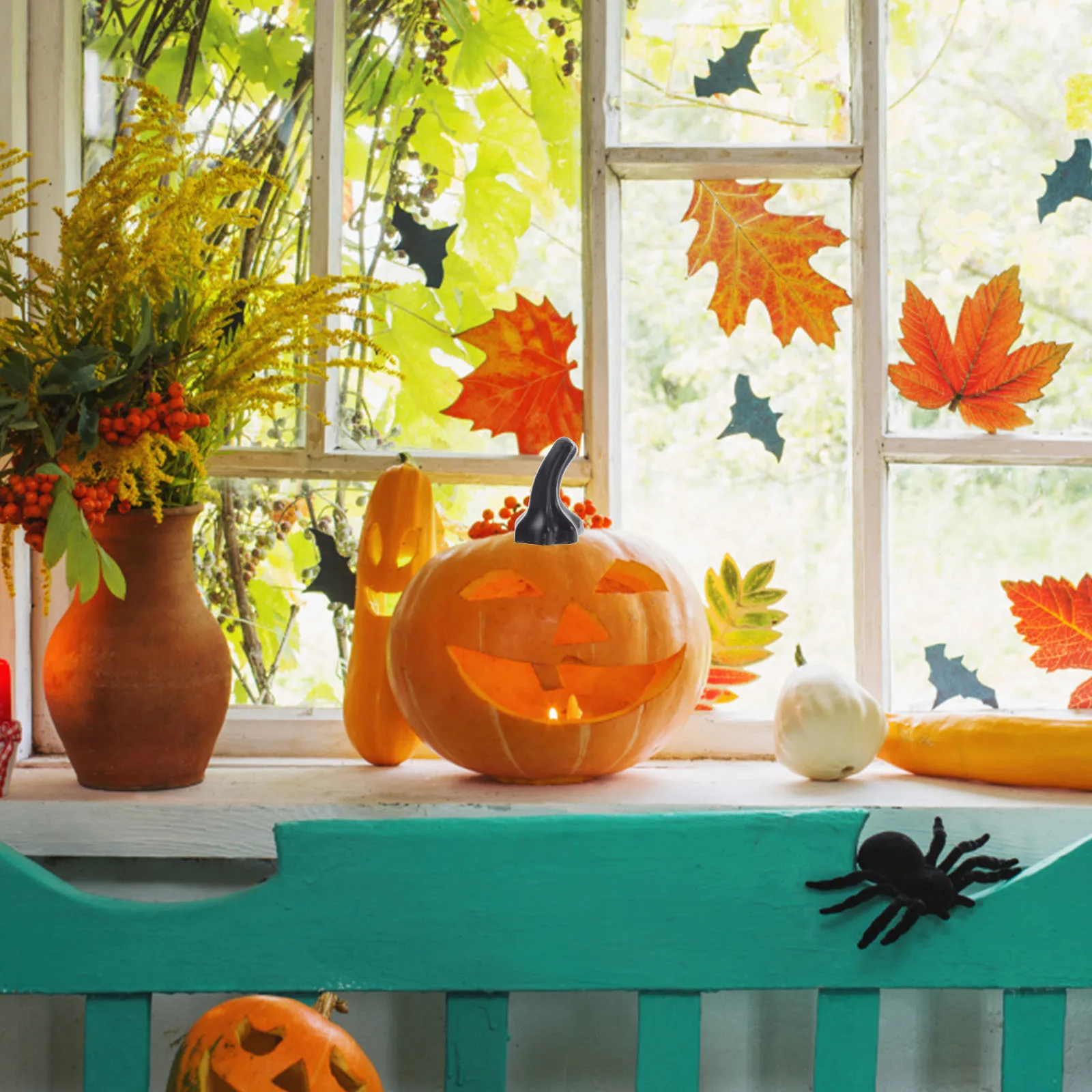 

24 шт. прочные пластиковые стебли тыквы, реалистичные ручки из искусственной тыквы для Хэллоуина, Дня Благодарения, декор «сделай сам», декор на Хэллоуин