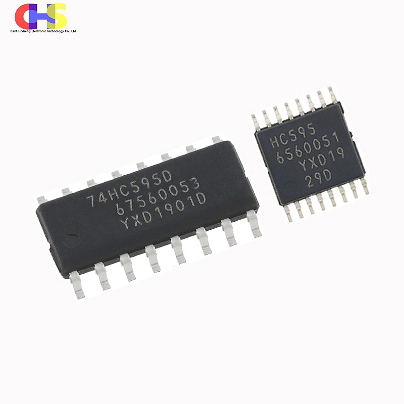 10pcs 74HC595D SOP-16 74HC595PW TSSOP-16 74HC595 SMD Mudança de saída serial ou paralela de 8 bits Registrar novo original