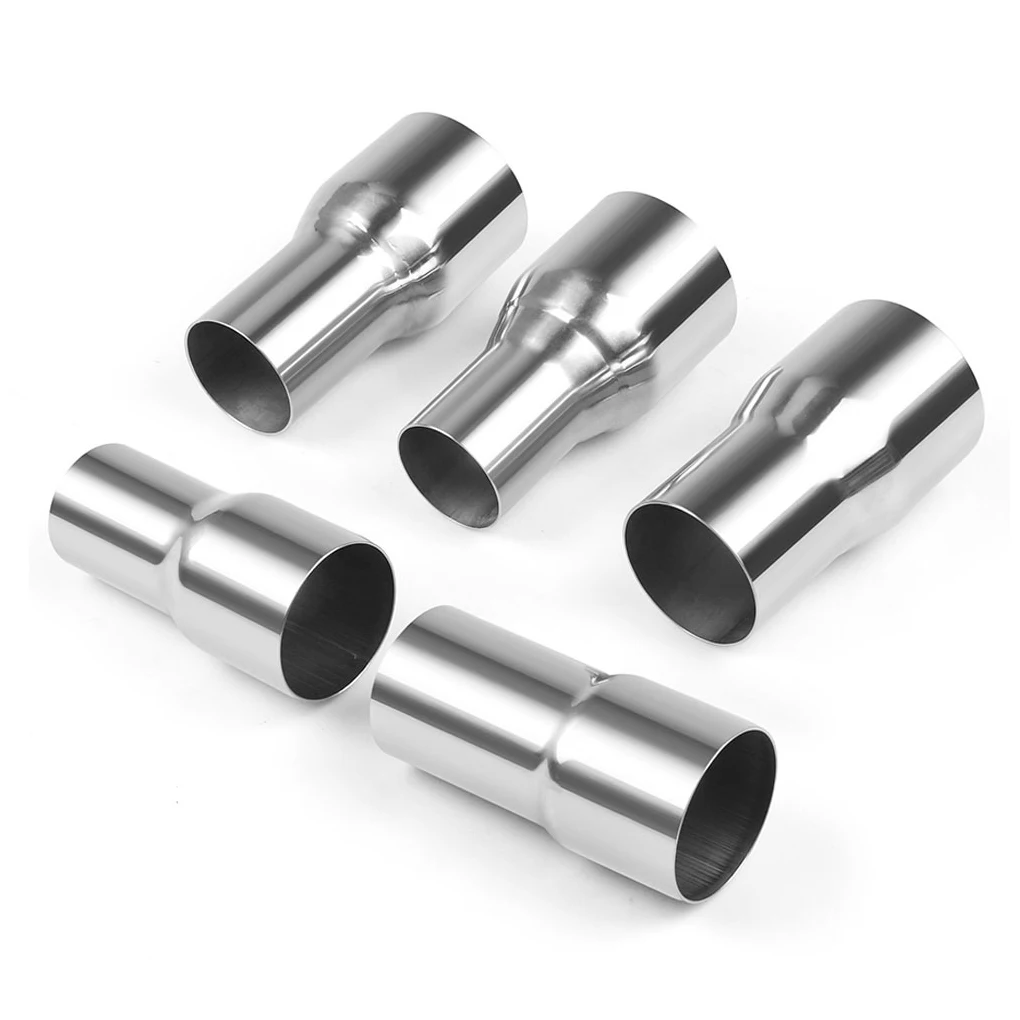 Universal Stainless Steel Straight Adapter Reducer Car Motorcycle Exhaust Pipeline Welded Pipe 57MM-76MM/63MM-76MM