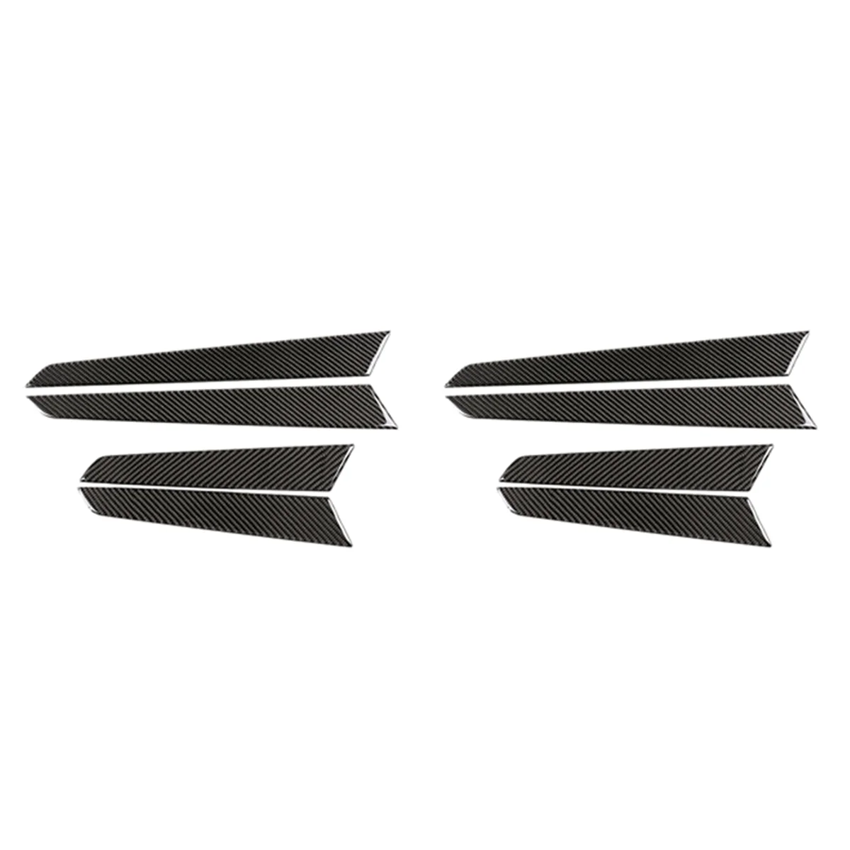 

8x Car Carbon Fiber Interior Door Panel Cover Trim for Mercedes Benz C Class W204 08-13