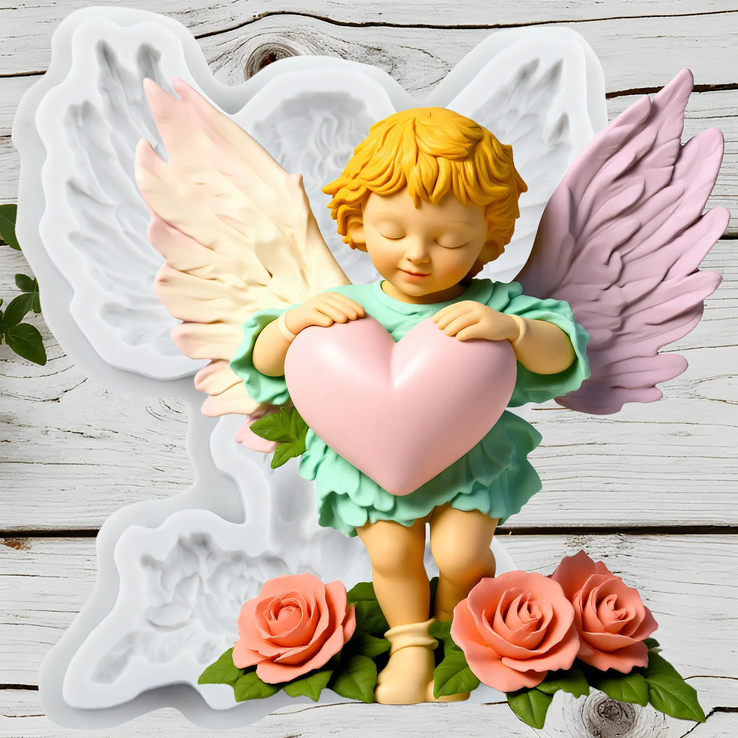 Angel Baby Silicone Molds Fondant Cake Decorating Tools Cupcake Topper Chocolate Candy Sugar Craft Gum Paste Polymer Clay