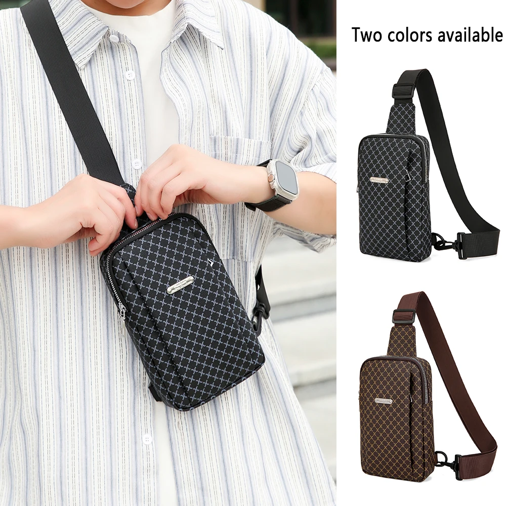 Bolso de hombro para hombre, bolso cruzado, bolso ligero informal de gran capacidad, mochila para viajeros para teléfono móvil