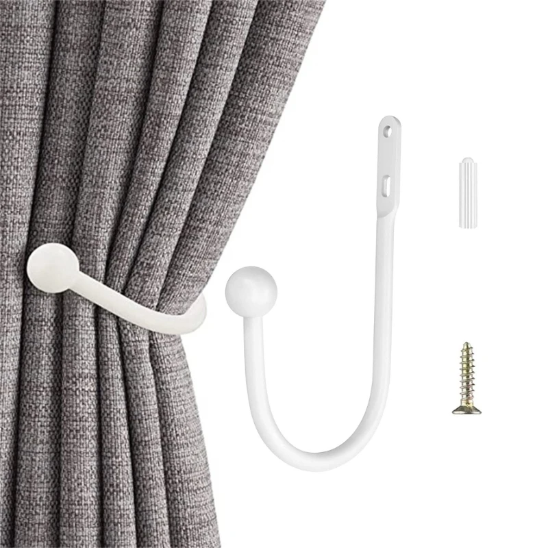  Curtain Hook Clip Tieback Wall Mounted Hanging HangerHome Bedroom DIY Decoration
