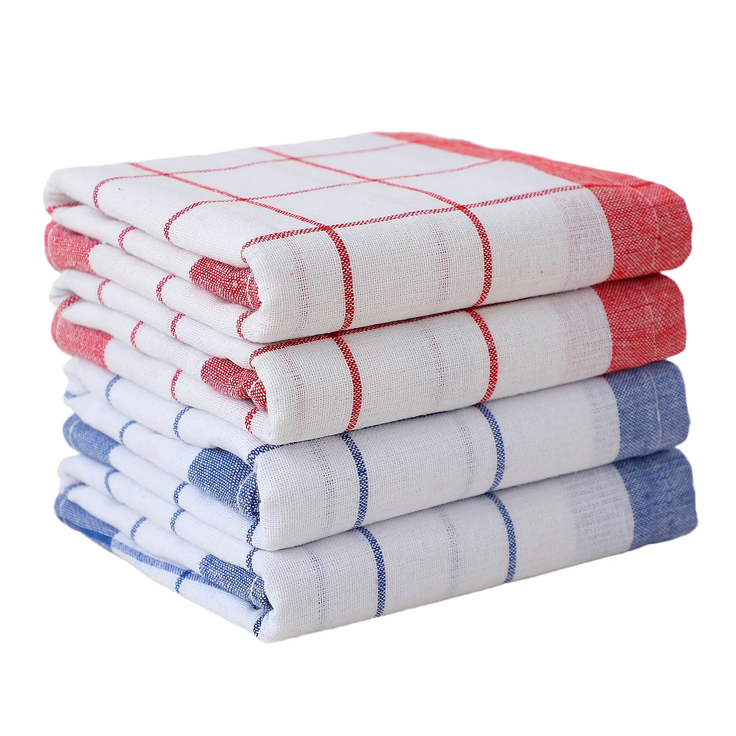 Large Plaid Kitchen Dish Towels Absorbent Dishcloths Super Soft and Reusable Tea Towels Quick Drying Dish Cloths 15 X 23 Inches