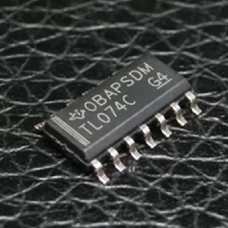 10 Brand New Original Tl074Cdr, Silk Screen Tl074C, Four-Channel Jfet Input Operational Amplifier, Smd Sop-14