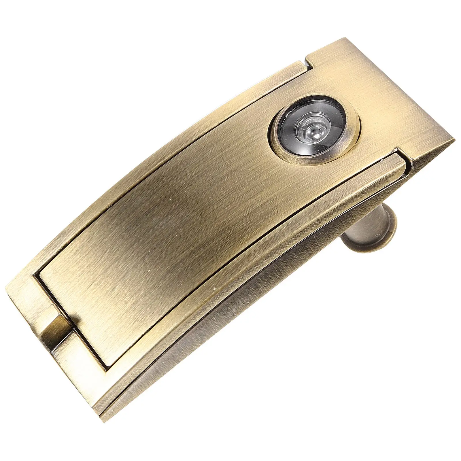 

322 Green Zinc Alloy Square Durable Rust Resistant Security With Peephole Front Garage Hardware Knockers Viewer