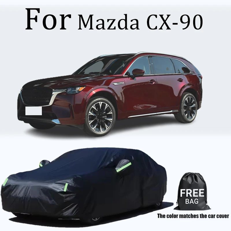 

For Mazda CX-90 Car Covers Outdoor Waterproof Dustproof Sun Rain Snow Protection Thick Oxford Cloth Full Car Accessories