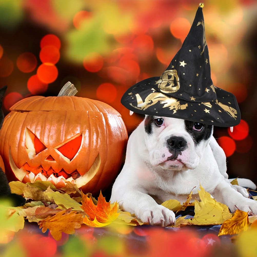 

1Set Pet Halloween Wizard Cloak Hat Costume Lightweight Comfortable Dog Cat Cosplay Party Festival Decoration Pet Hat Cloak