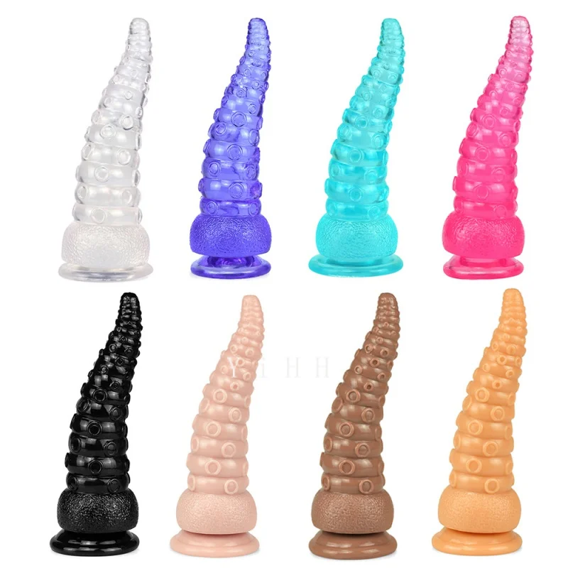 Pink anal plug Jelly dildo Vaginal plug Anal beads Prostate massage big butt plug sex toys for men women Female Masturbator view 4