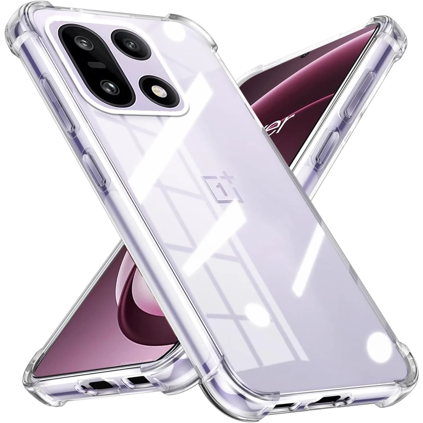 TPU Transparent Case for OnePlus 15 15R 5G Protective Cover Four Corners Shockproof Bumper Coque Fundas