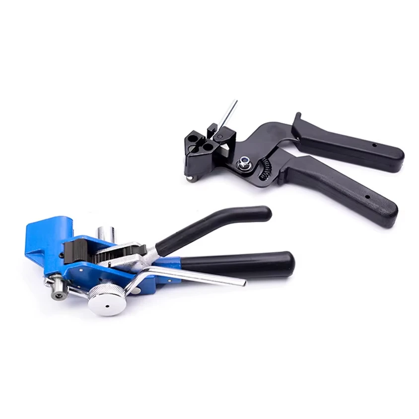 

Stainless Steel Cable Tie L Strap Banding Buckles with 30M Belt Tape and Crimping Tools 4G Network Band Strapping Tools