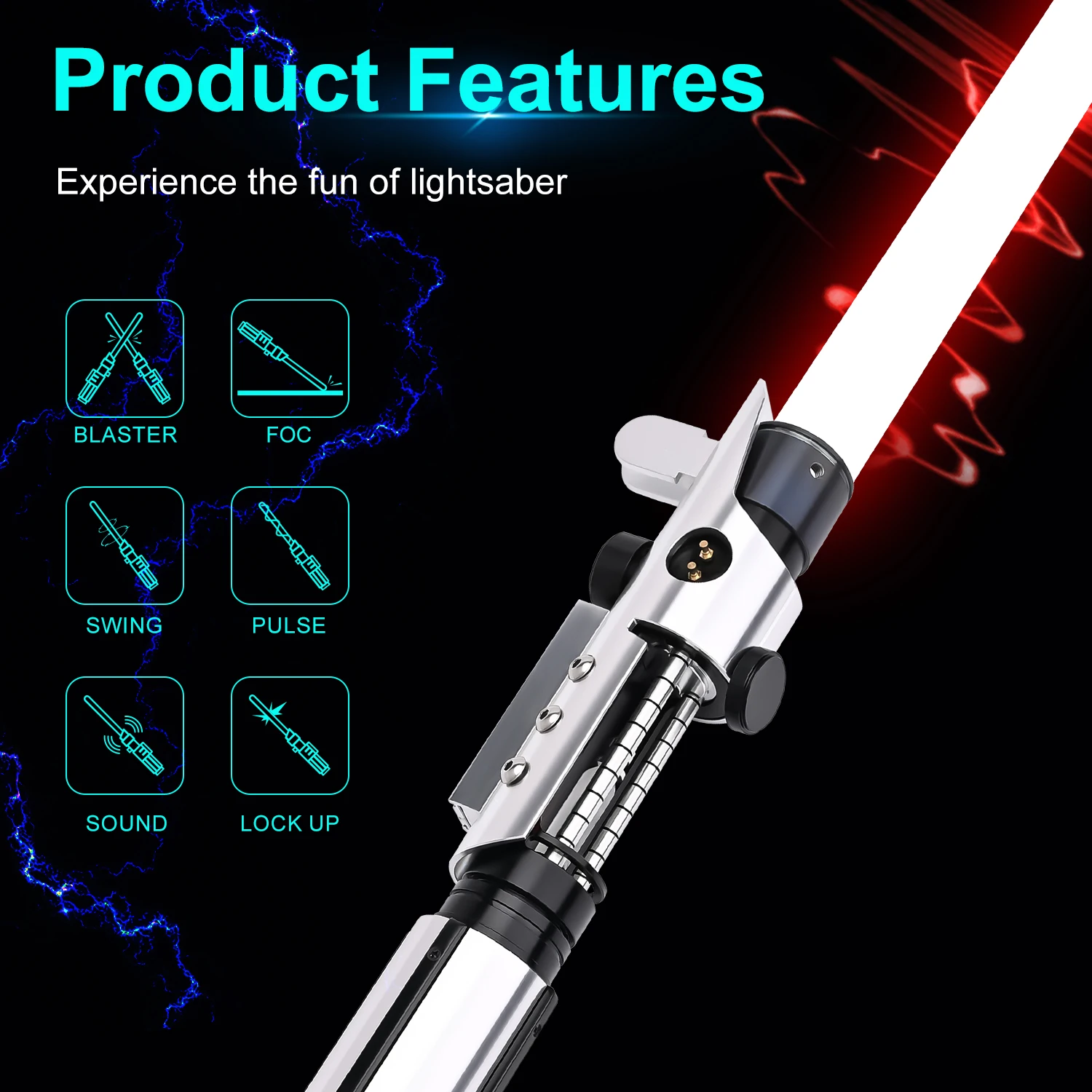 TXQSABER Star Killer Spada laser Neo Pixel SNV4 Altalena liscia Spada laser Manico in metallo Striscia LED Lama Replica Giocattoli Cosplay