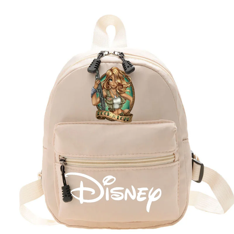 Mochila princesa Elsa Disney para mulheres, mochila estilo feminino, bolsa de compras linda simples, design de moda popular, 2024