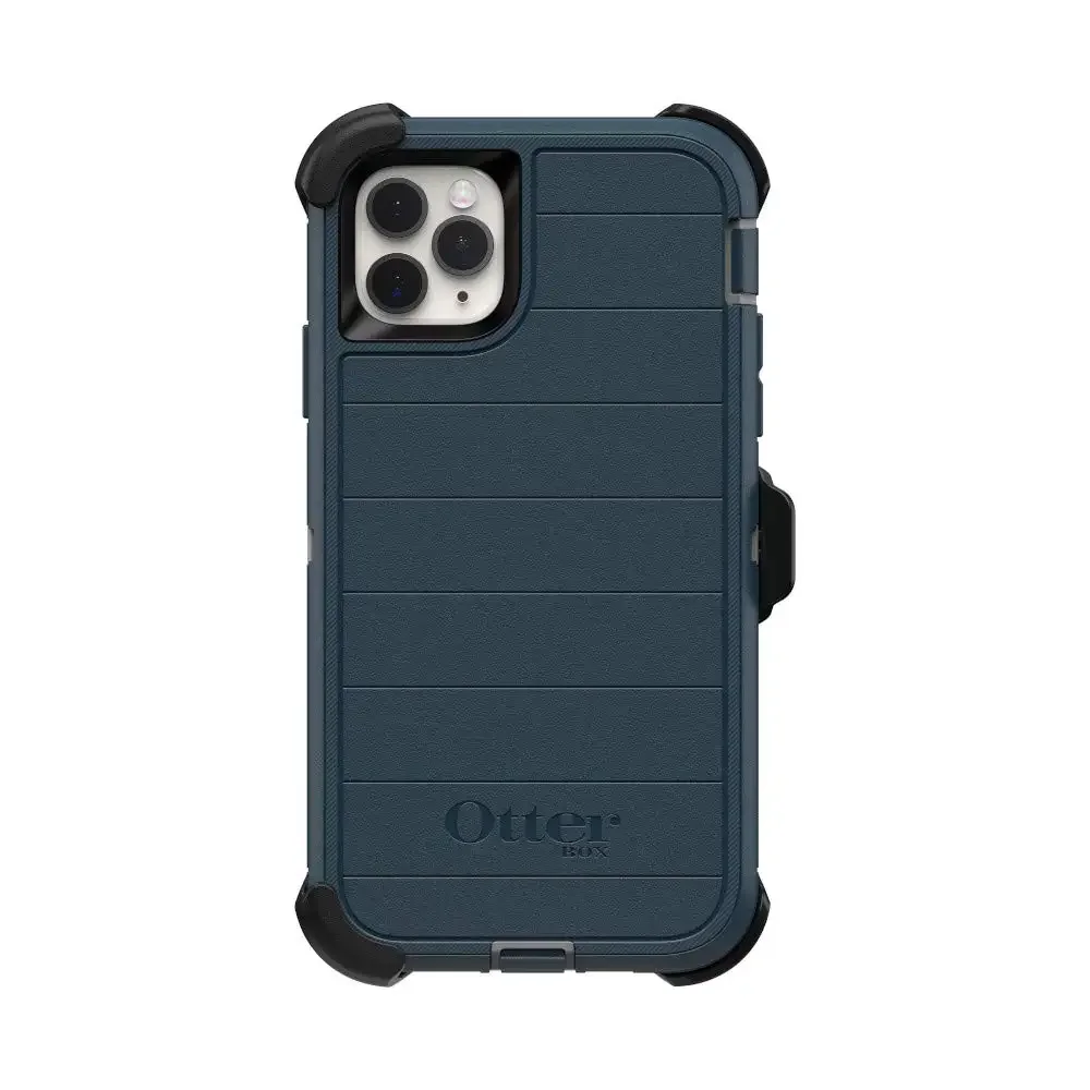 

Defender Series SCREENLESS Case Case for iPhone 11 Pro Max - Gone Fishin (Wet Weather/Majolica Blue)