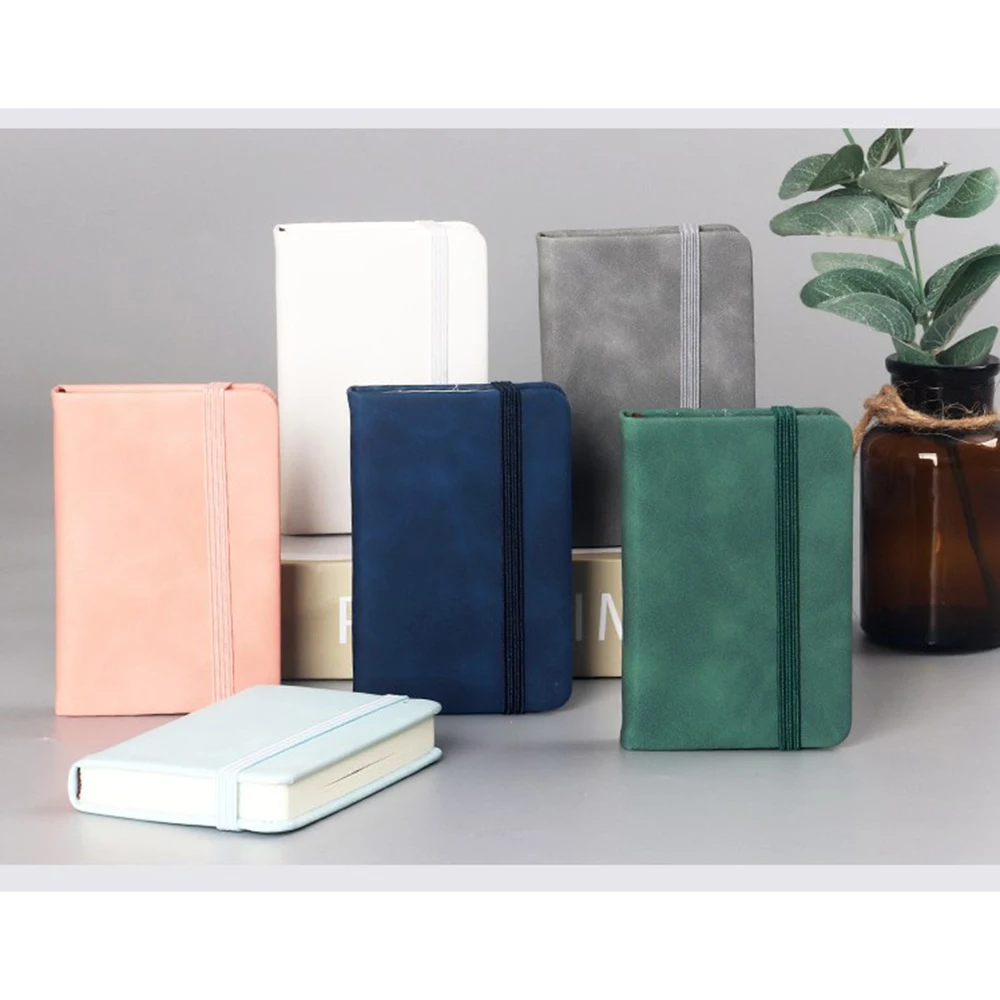 A7 Mini Notebook Portable PU Leather Waterproof Notepad Student Word Diary Book Office Supplies Schedule Plan Book Memo Pad