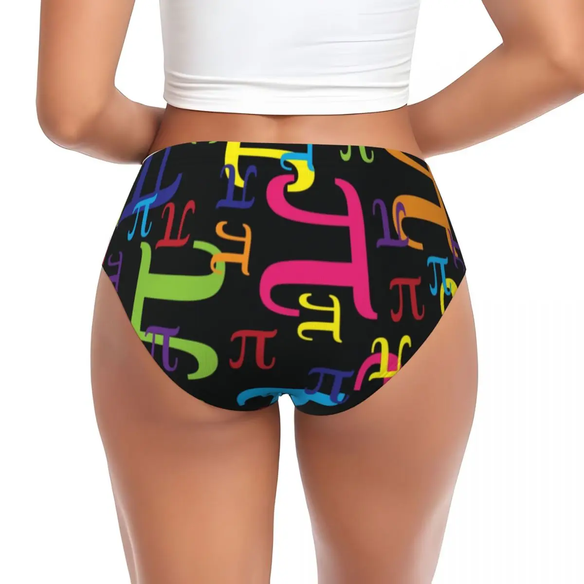 Custom Pieces Of Pi Math Science Brief Panties Women's Breathable Geek Mathematics Underwear