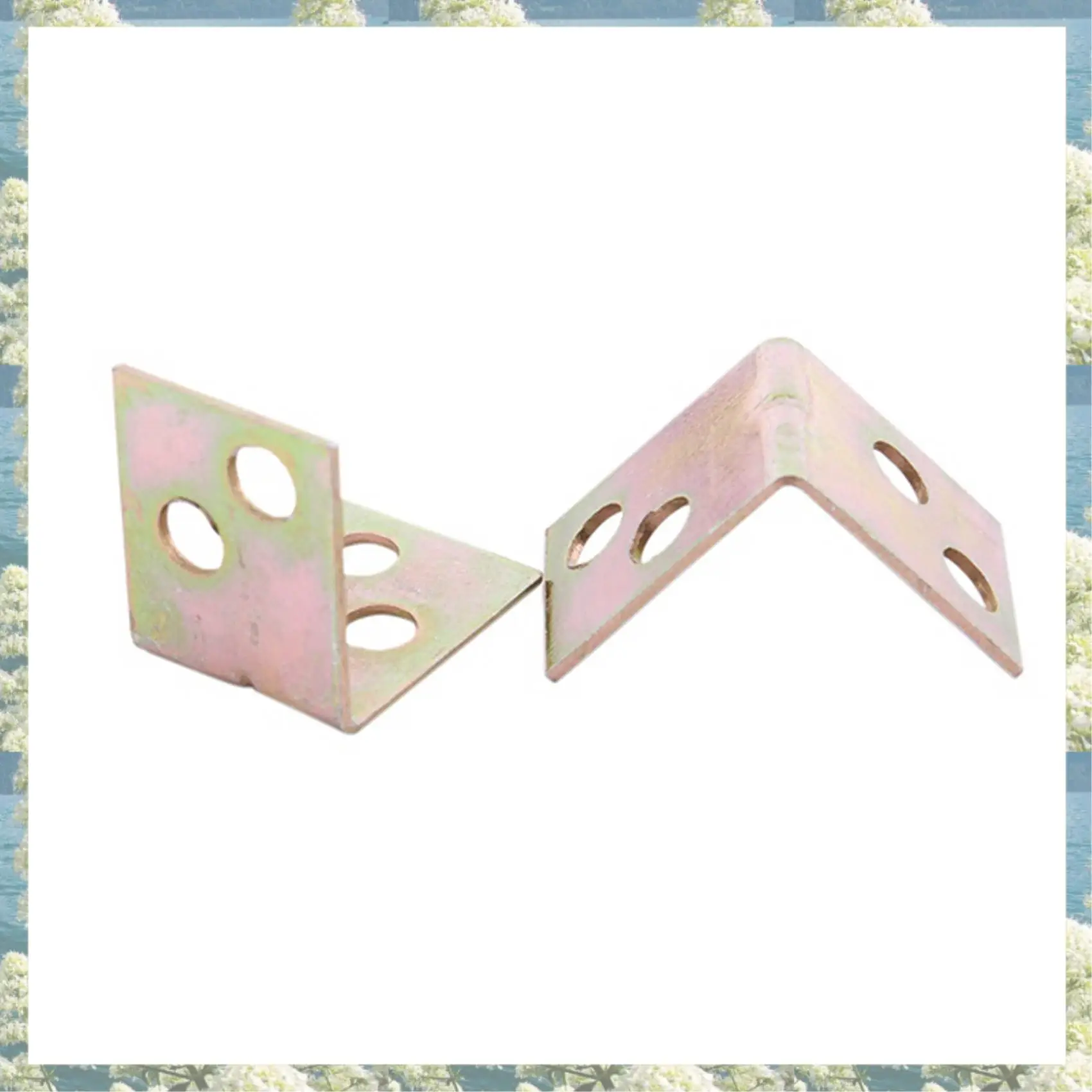 

Best Of 2025-Metal Shelf Support 90 Degree Right Angle Bracket 24Pcs Brass Tone