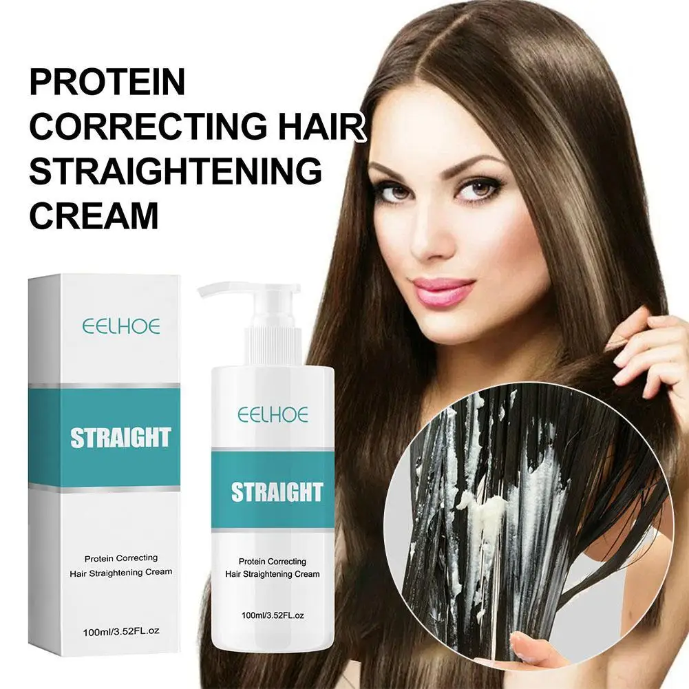 

EELHOE Keratin Cream To Straighten Hair Treatment Professional Smoothing Soften Anti Frizz Dry Damaged Hair Repair Care Products