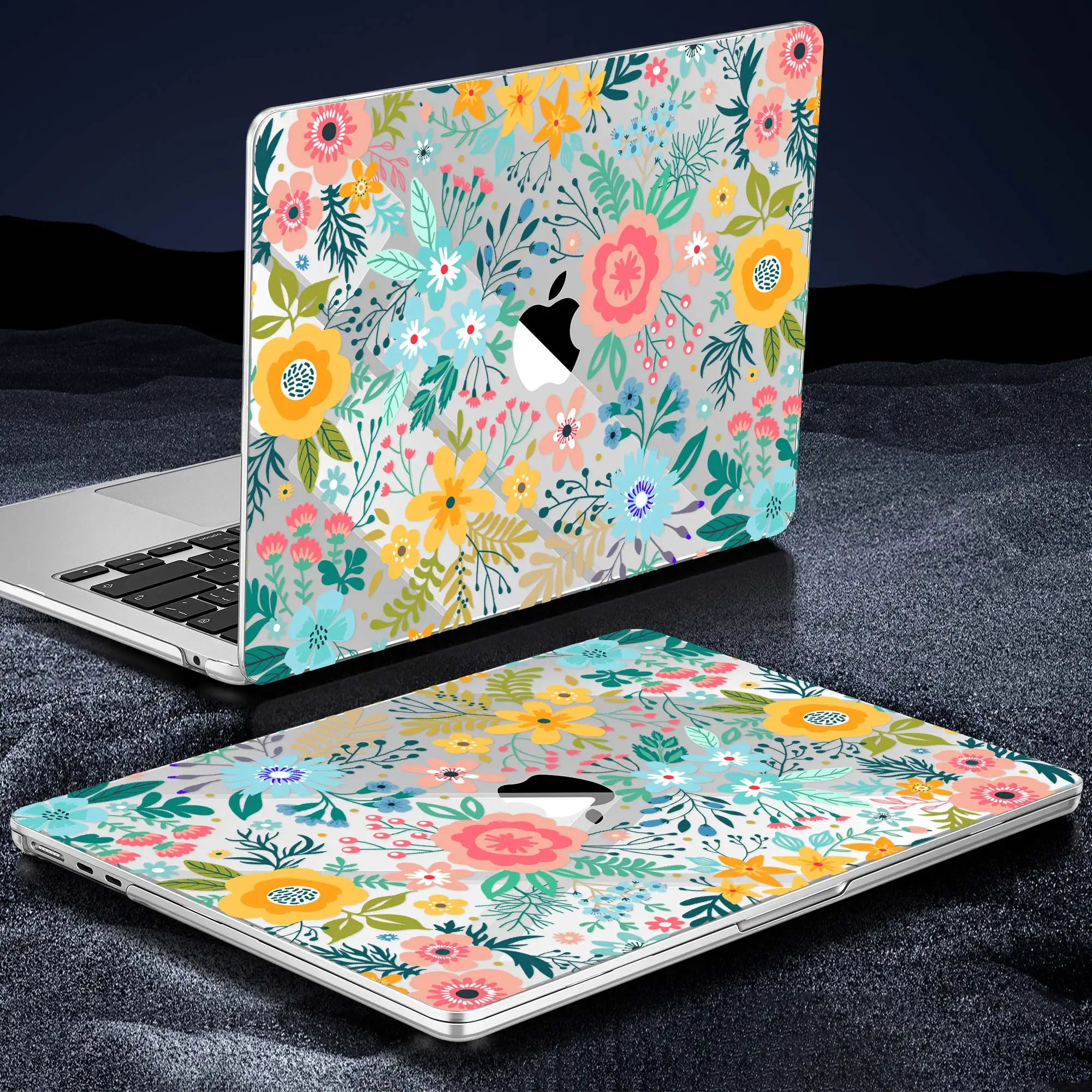 Floral Laptop Case for MacBook Air 15 13 A3113 A3114 M3 case A2681 A2941 2023 Pro 14 16 Pro13 A2338 A2337 M1 Plastic Laptop Case