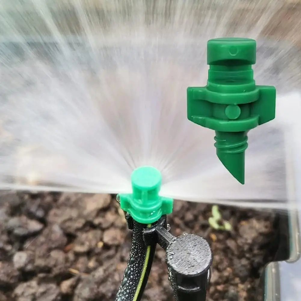 100pcs Micro Atomizing Garden Sprinkler Nozzle 90 180 360 Degree Refraction Micro Water Spray Misting Nozzle Garden Irrigation