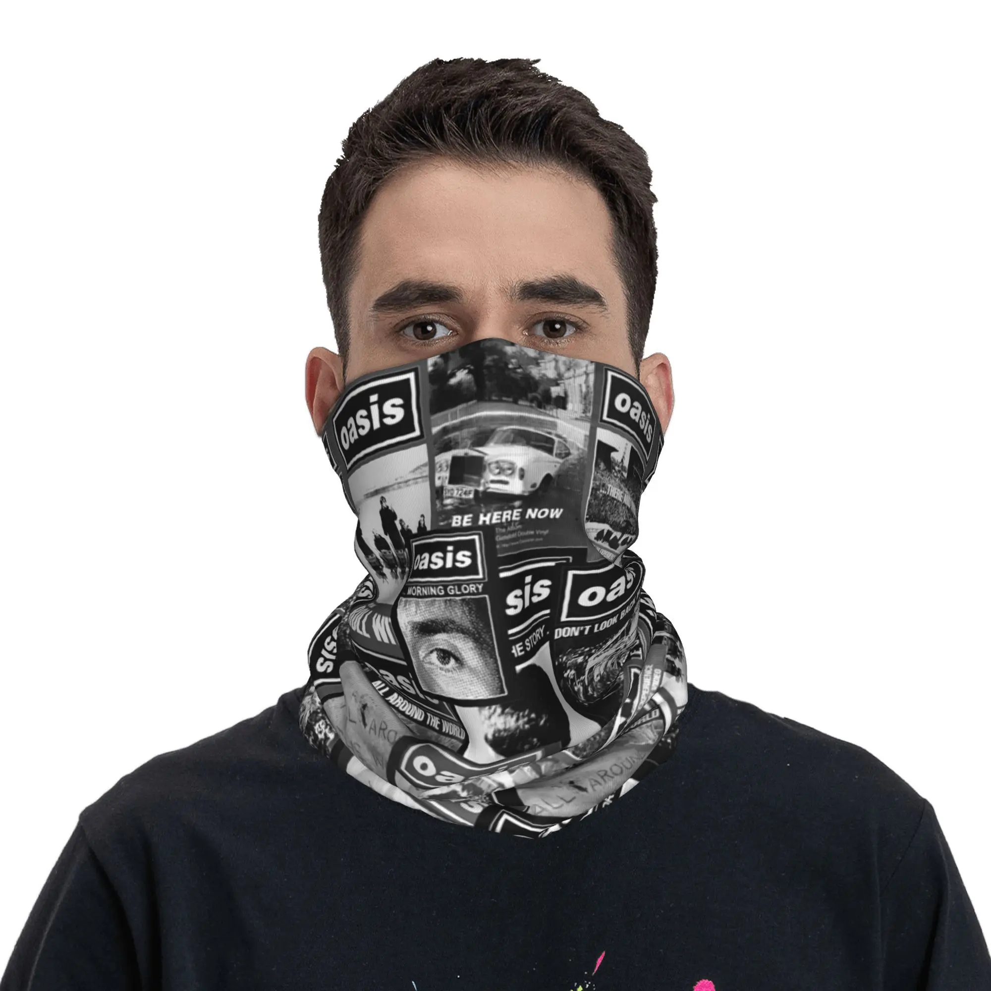 Custom O-Oasises British Rock Neck Gaiter Women Men UV Protection Winter  Bandana Scarf for Hiking