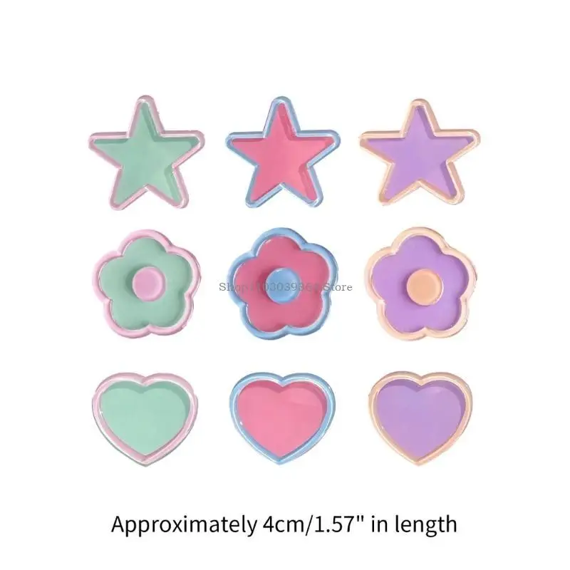 Clear Star/Heart/Flower Ponytail Hair Spin