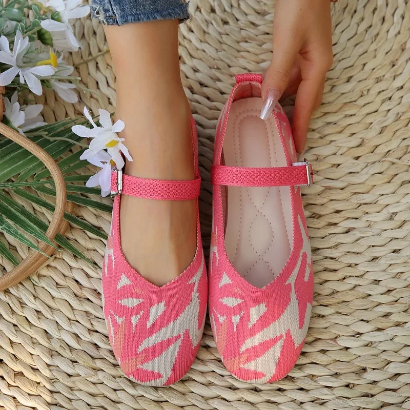 2024 mujer zapatos de verano nueva moda correa elástica diseñador cómodo no slip-flat zapatos todos los días fuera