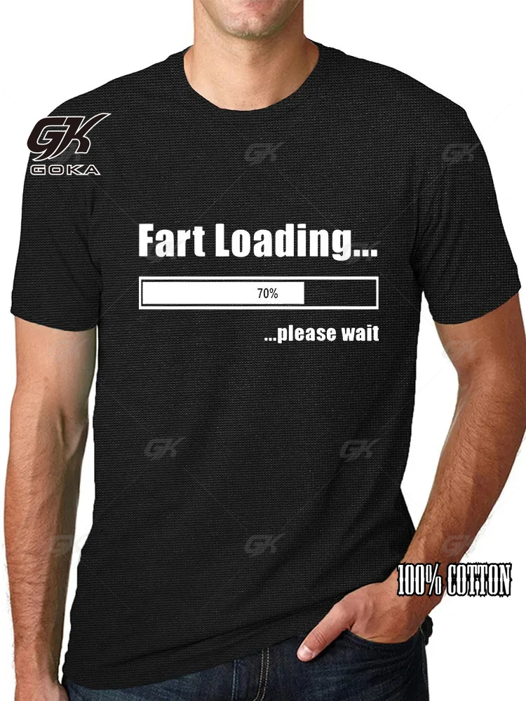 Fart Loading Funny  Humor  Joke gag Tshirt For Man Summer Casual Short Sleeve Versatile Tops Classic T-shirt