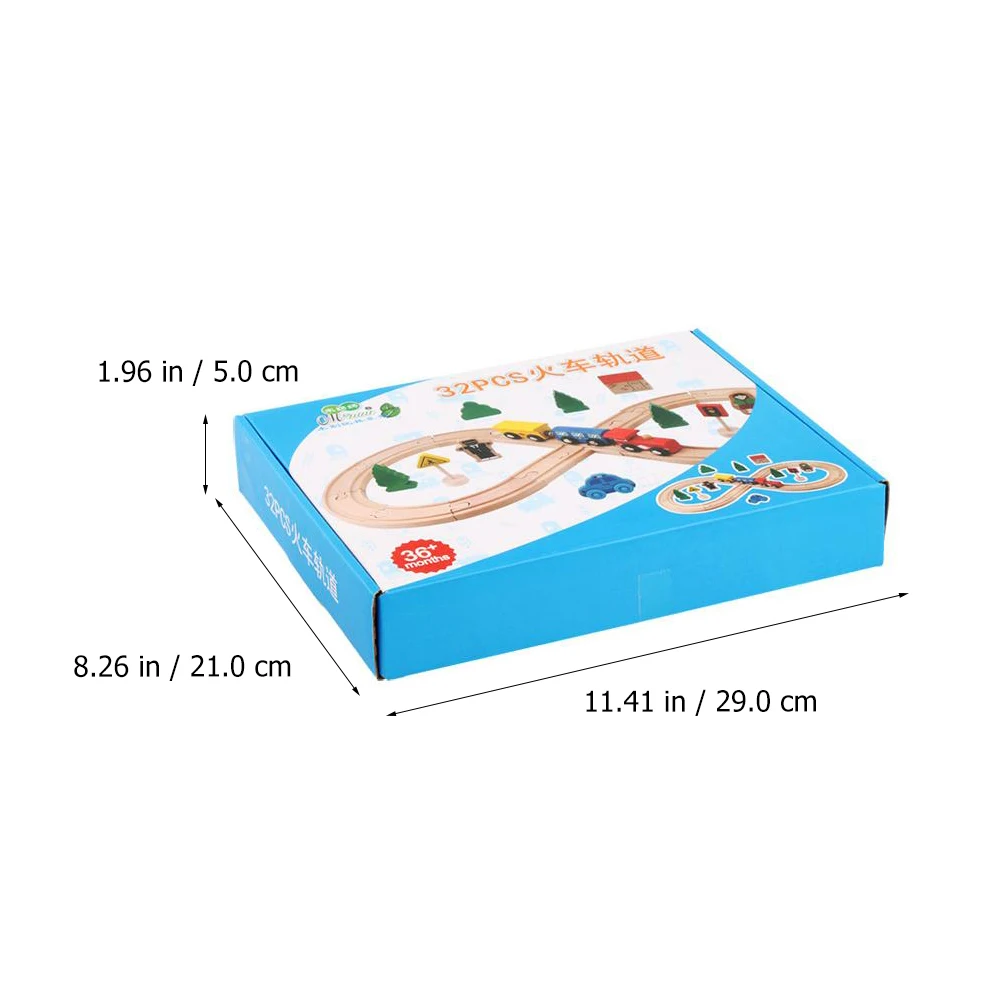 

Track Train Hand-eye Coordination Toys Wood Kids Educational Puzzle Wooden Children Plaything Colorful Set