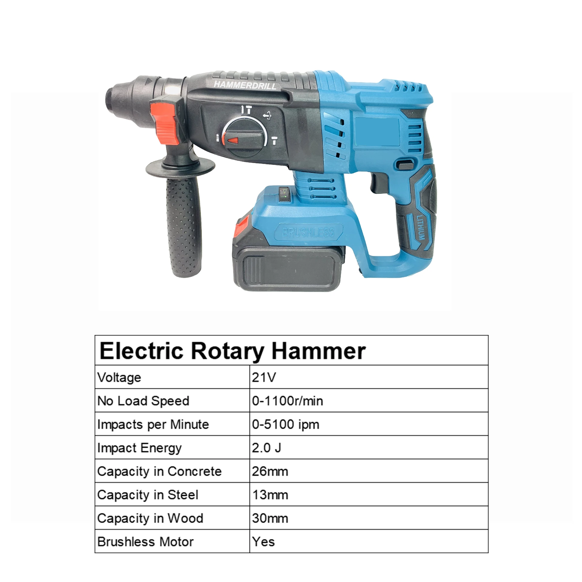 Brushless Cordless Martelo Broca, Poder Brocas Conjuntos de Ferramentas, rebarbadora, 3000Ah Bateria De Lítio, sem escova