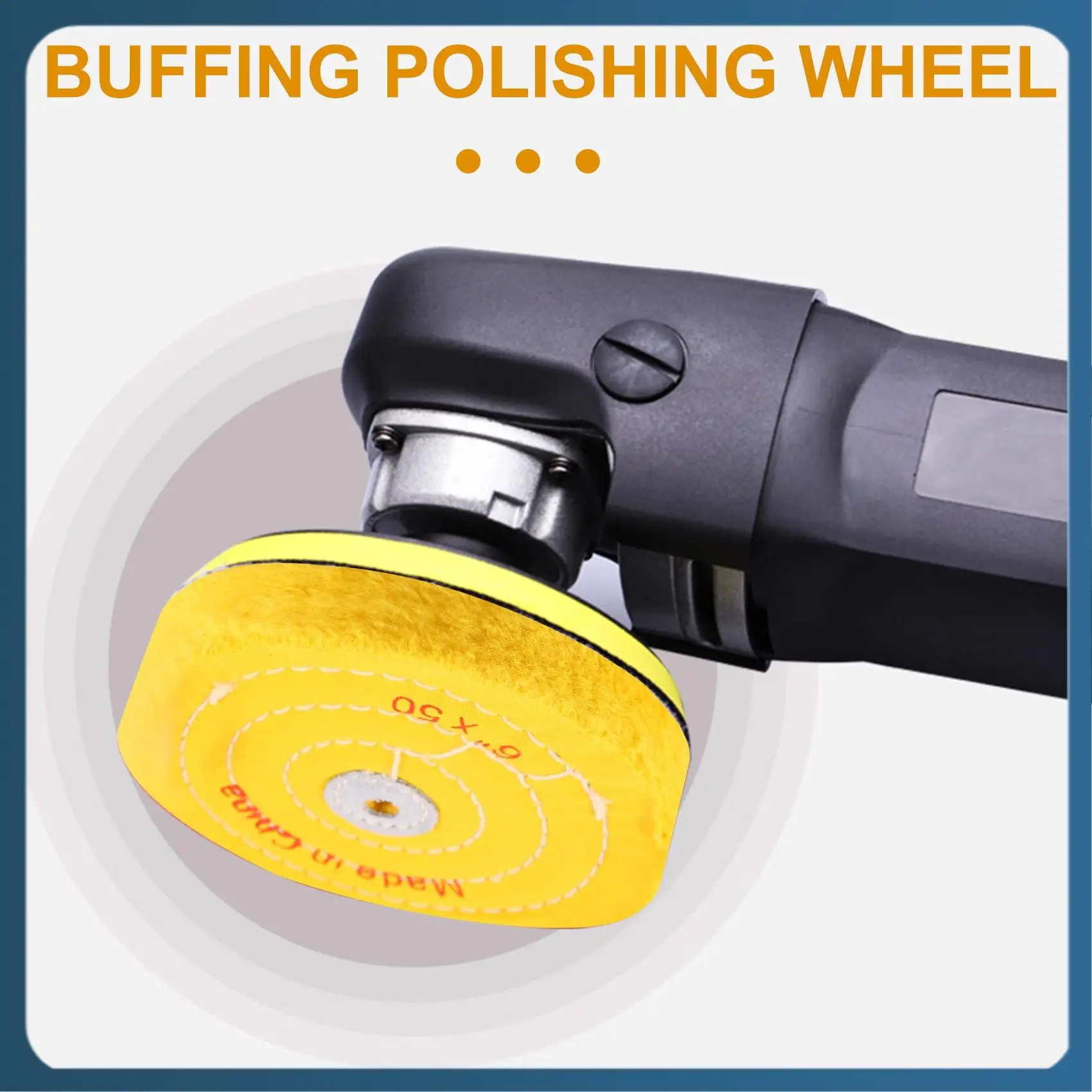 

AB02 3-Piece 6-Inch Mirror Polishing Wheel Set Cotton Wheel For Bench Grinder Tools With 1/2 Inch Arbor Hole