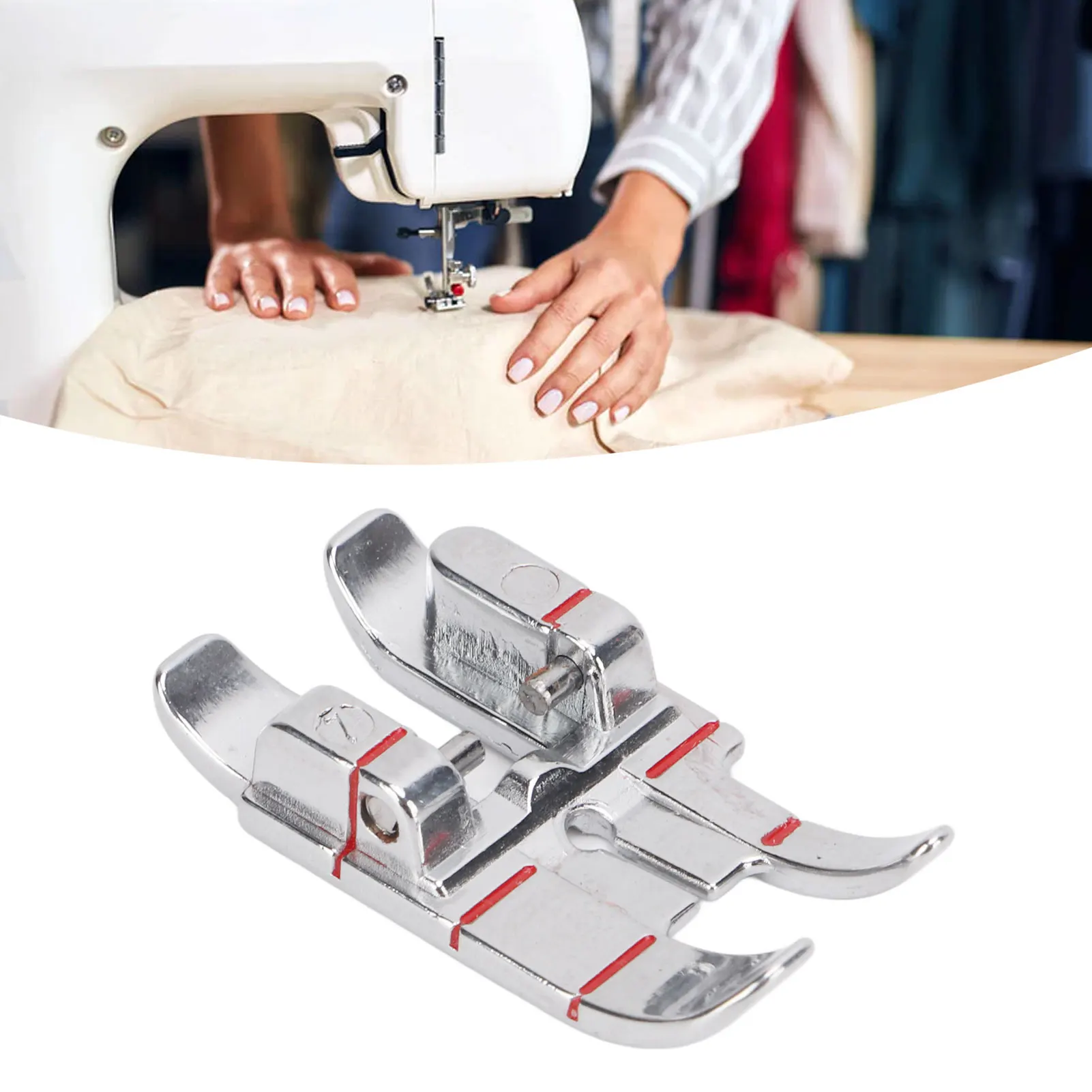 Quilting Presser Foot Stainless Steel 1/4 Inch Highly Efficient Quilting Foot For Pfaff Sewing Machine