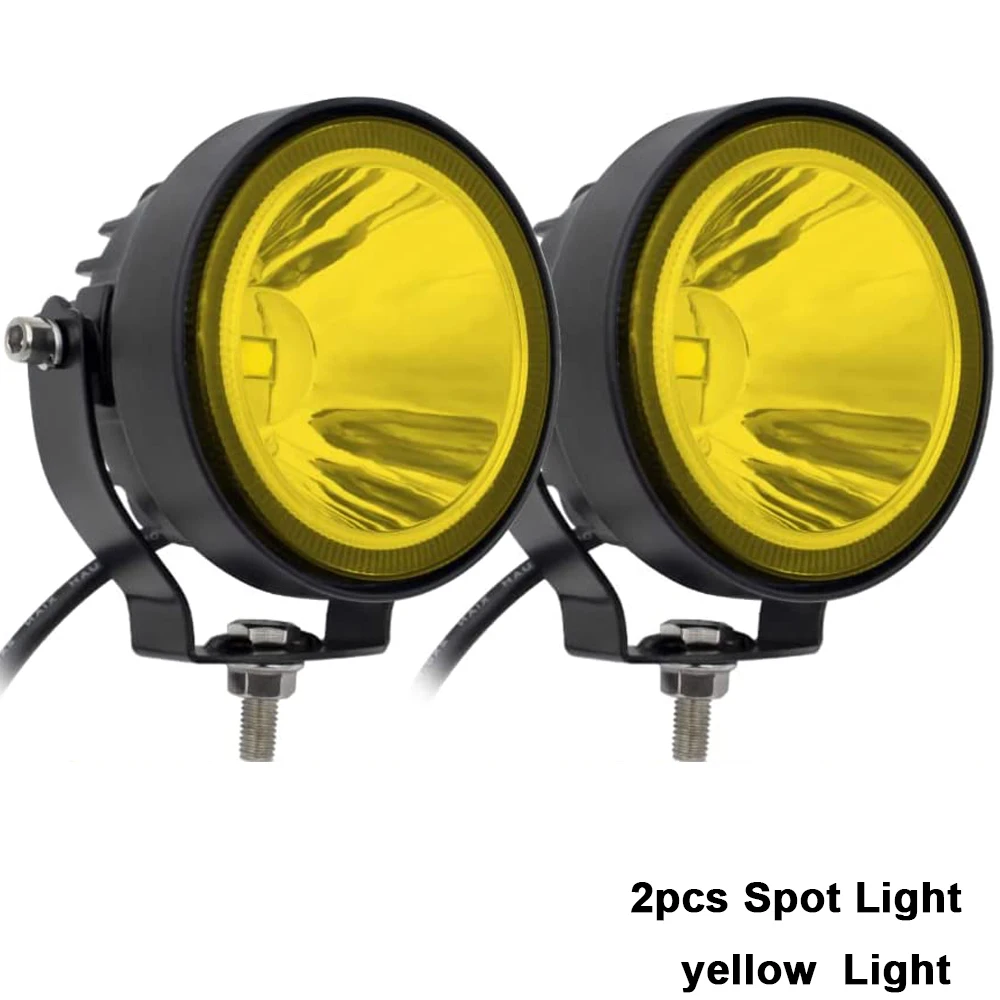 NLpearl 2 stks 12 V 24 V Led Verlichting Offroad 4 Inch Ronde Spots Mistlamp Voor Auto ATV Crossmotor pick-up Boot Motorfiets - afbeelding 1