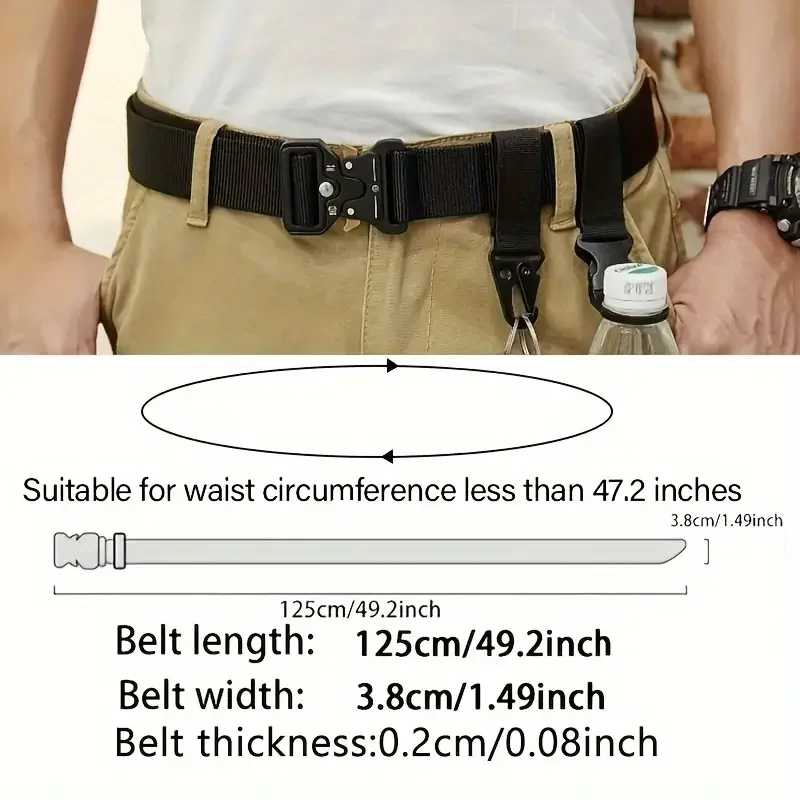 الرجال حزام الجيش في الهواء الطلق الصيد التكتيكية متعددة الوظائف القتالية بقاء عالية الجودة أدوات للفرق البحرية قماش للذكور النايلون الفاخرة