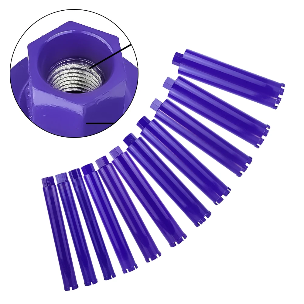 M36 콘크리트 코어 드릴 비트, 강화 콘크리트 대리석 에어컨 드릴링 크라운 스타일 커터 헤드, 길이 375mm