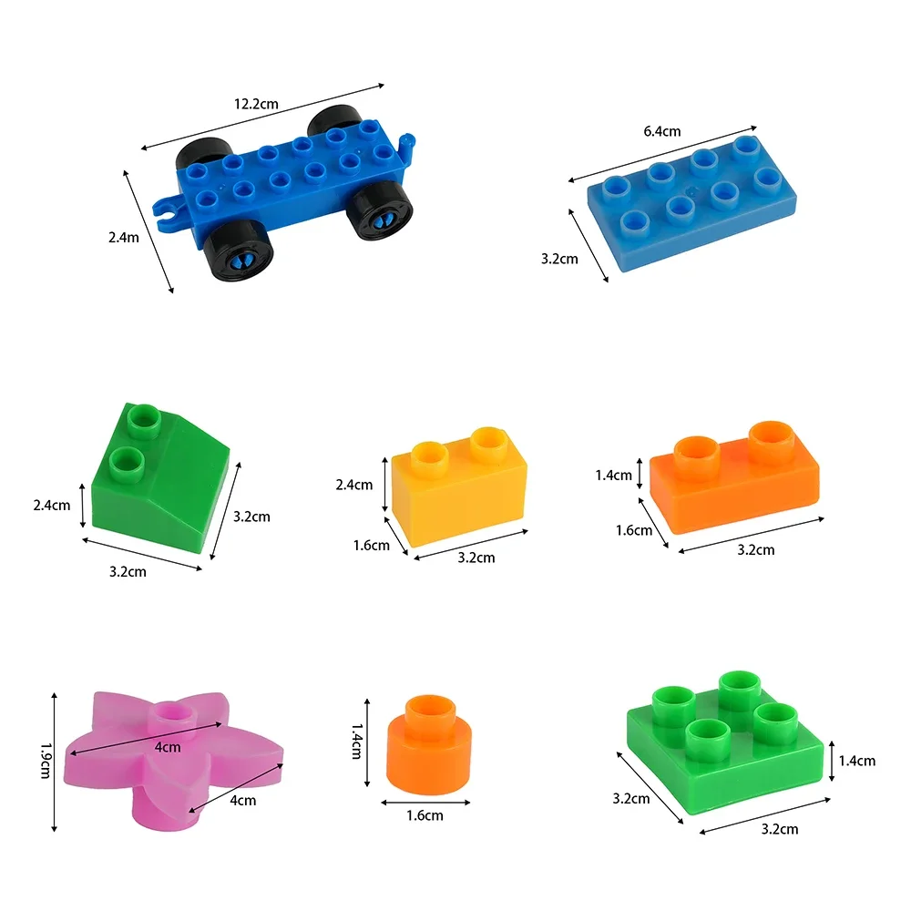 70pcs 200pcs Large Particals Educational Building Block Children Basic Brick Assembled Puzzle DIY Educational Bricks Toy for Kid view 5