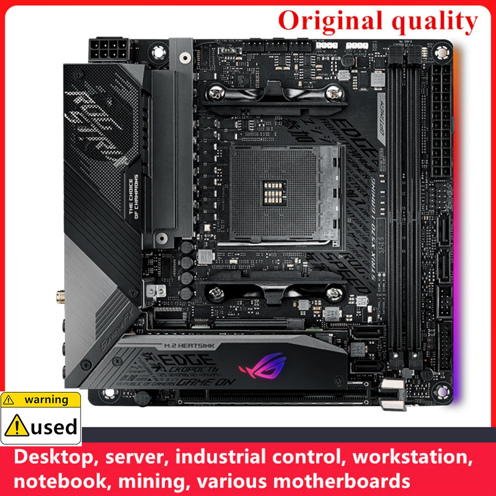 Gaming Mini ITX Motherboards Soquete, ROG STRIX X570-I, AM4 DDR4, 64GB, AMD X570 Desktop Mainboard, M,2 NVME, USB 3.0