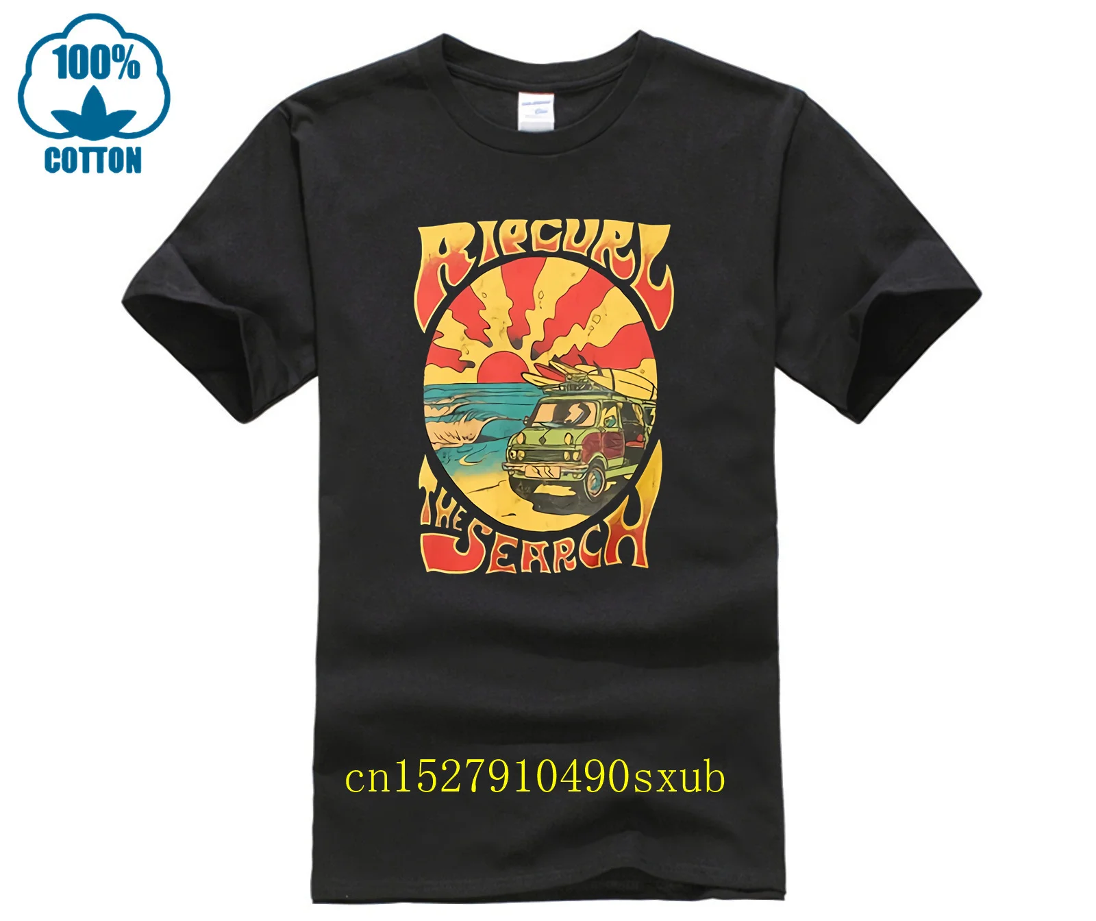 Rip camisa curl masculina 100% algodão manga curta camisetas venda quente casual o-pescoço solto verão t camisa para homem